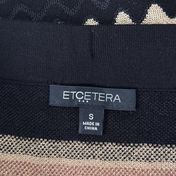 Etcetera Skirt Womens Smal Zig Zag Knit Pencil Pull On Rayon Blend Fall Classic - Picture 3 of 11